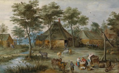 Village Scene at the Draw Well by Joos or Josse de Momper